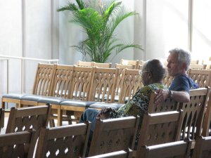 Rare quiet moment with JP at institute