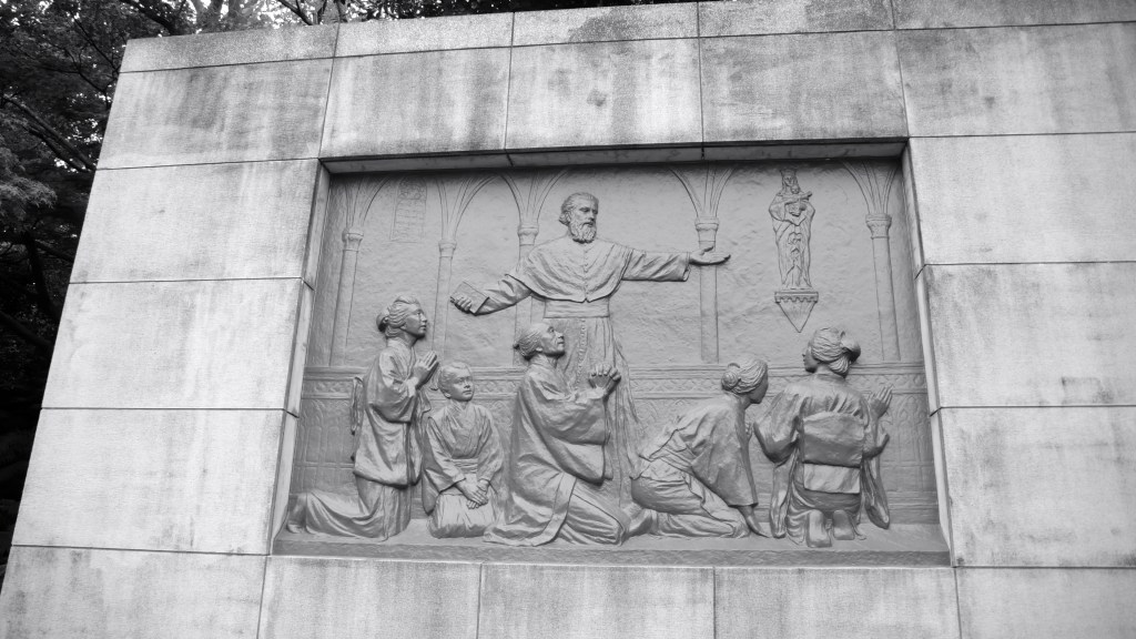 Mural of discovery of hidden Christians at Oura Church